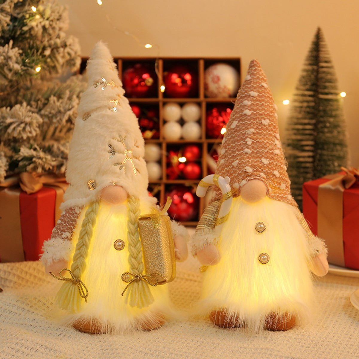 Christmas Lighted Doll Ornament