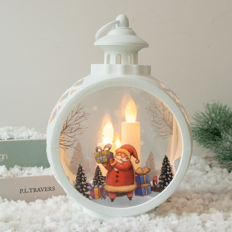 Retro Christmas LED Hanging Decorations with Santa and Snowman Designs
