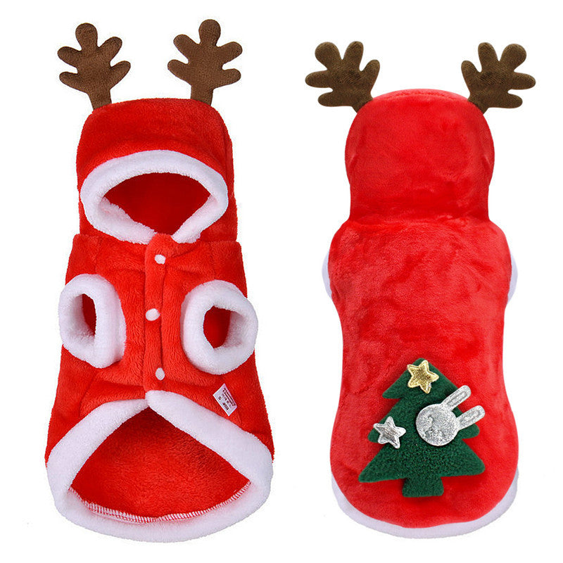 Flannel Pet Clothes for Christmas and Winter