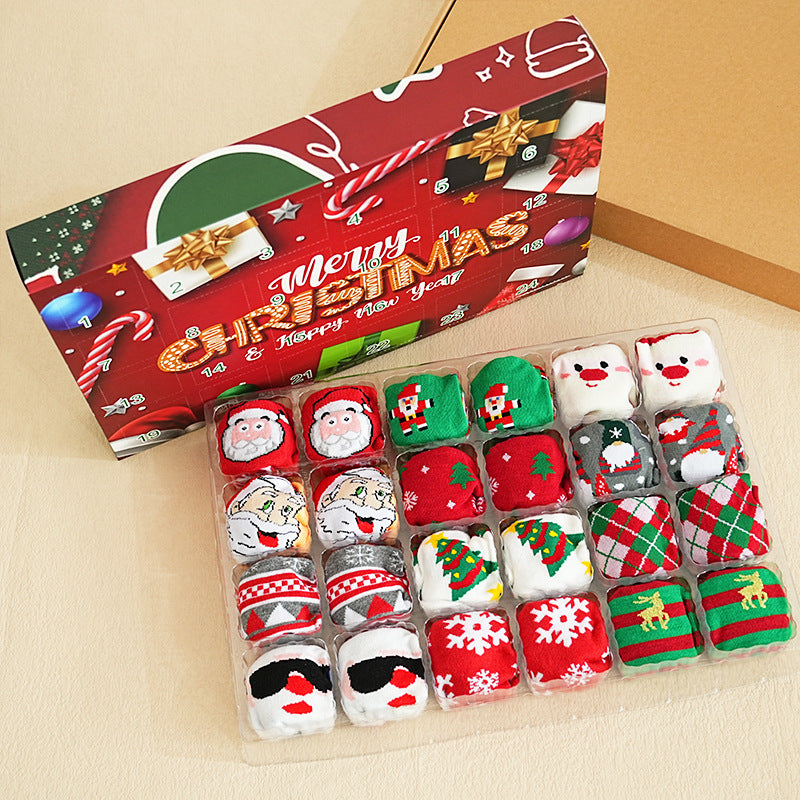 Christmas Socks Gift Set – 12-Piece Box or Advent Calendar