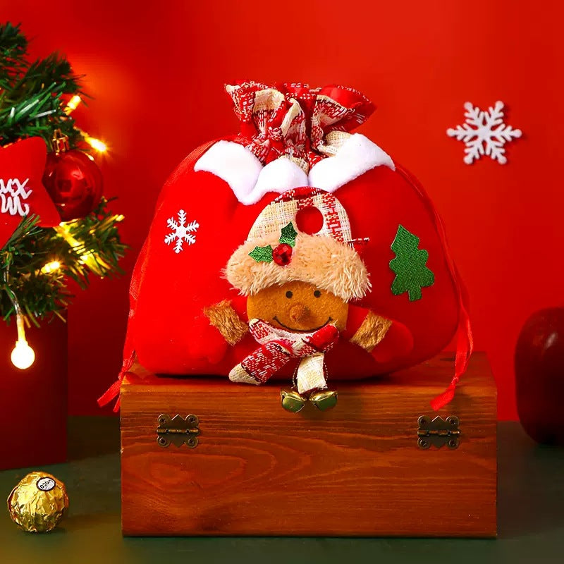 Christmas Decorative Gift Bag for Candy Apple Holiday Party