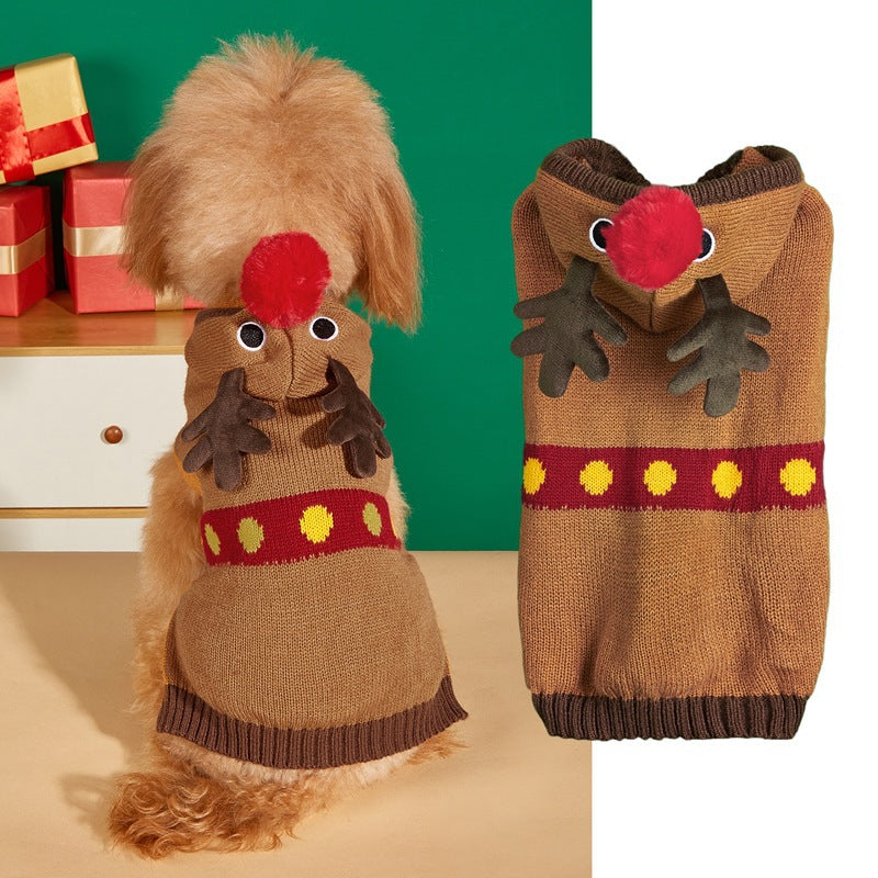 Christmas Pet Sweater with Festive Designs