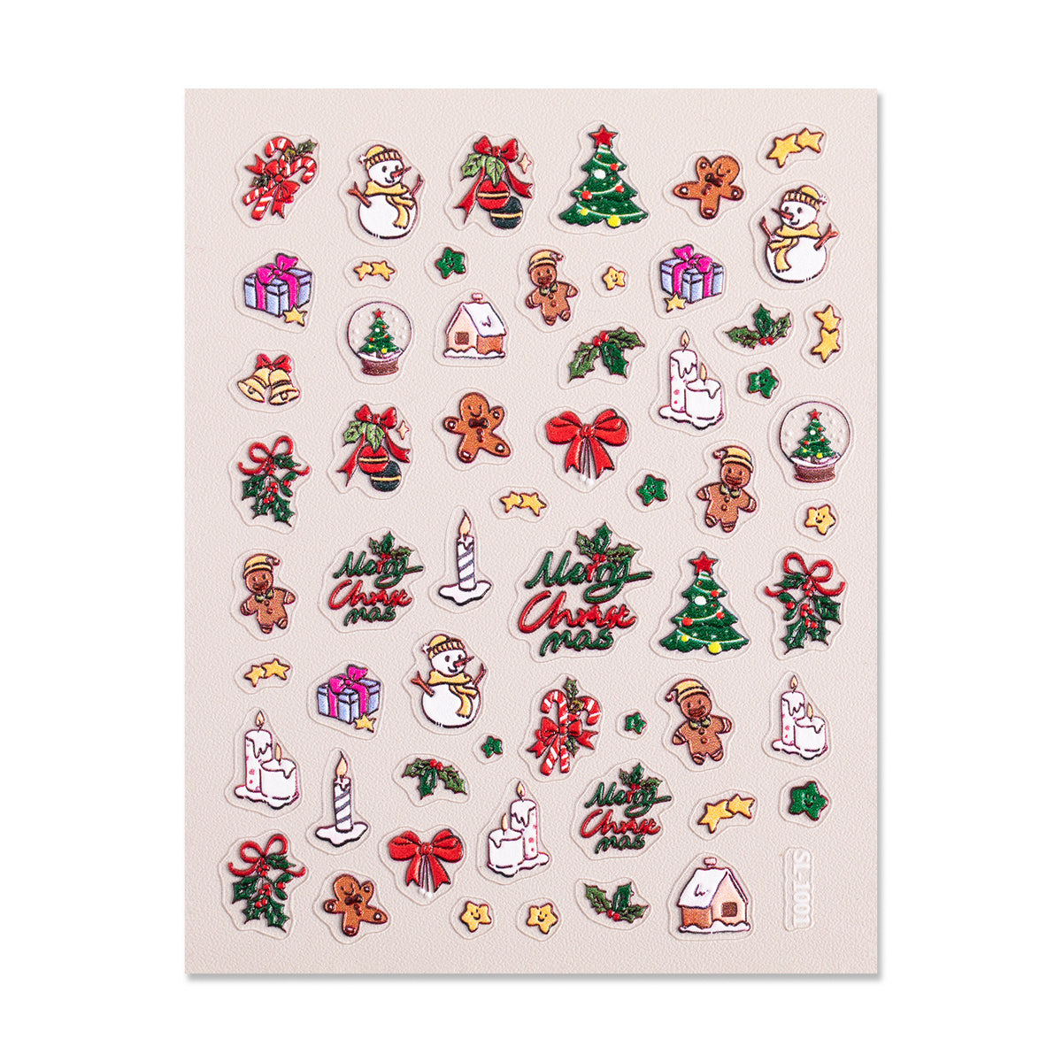 5D Christmas Tree Nail Stickers