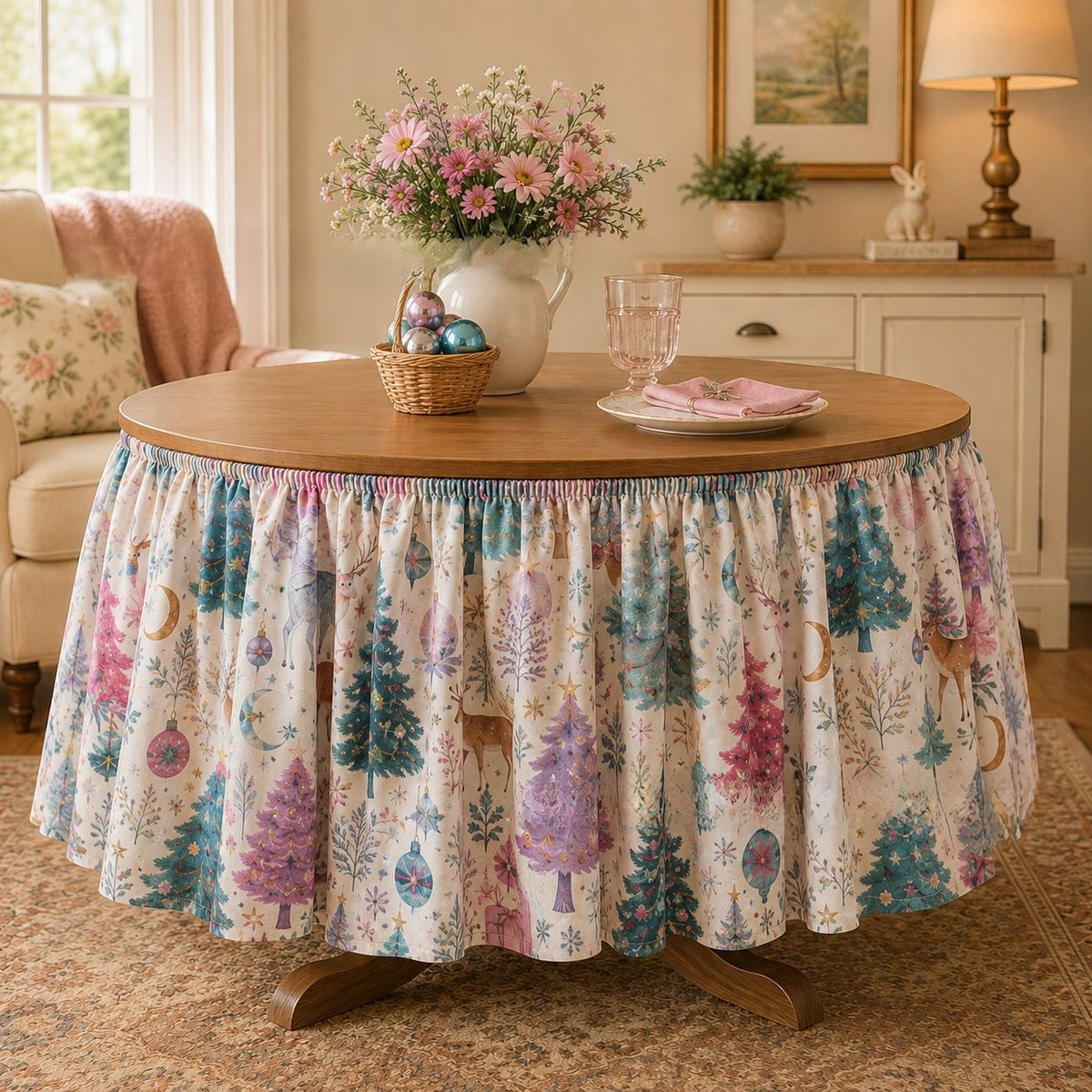 Christmas table skirt