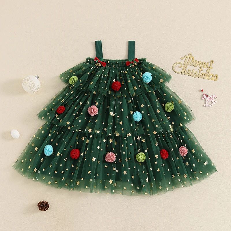 Christmas lace netted dress
