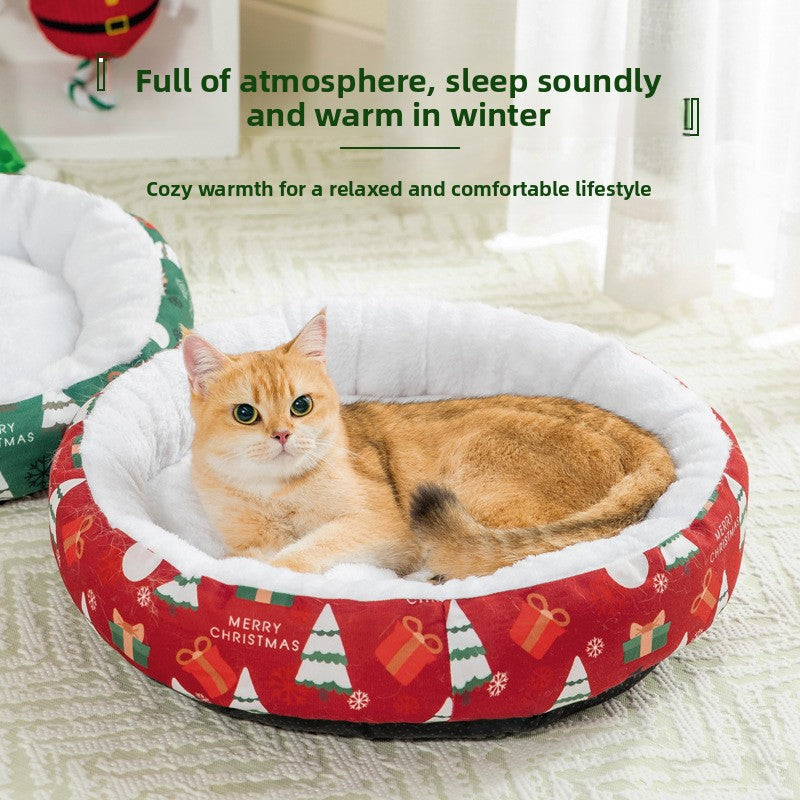 Christmas Warm Pet Nest Pad