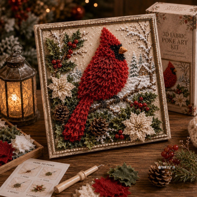 Christmas Fabric Poke Art Craft Kit