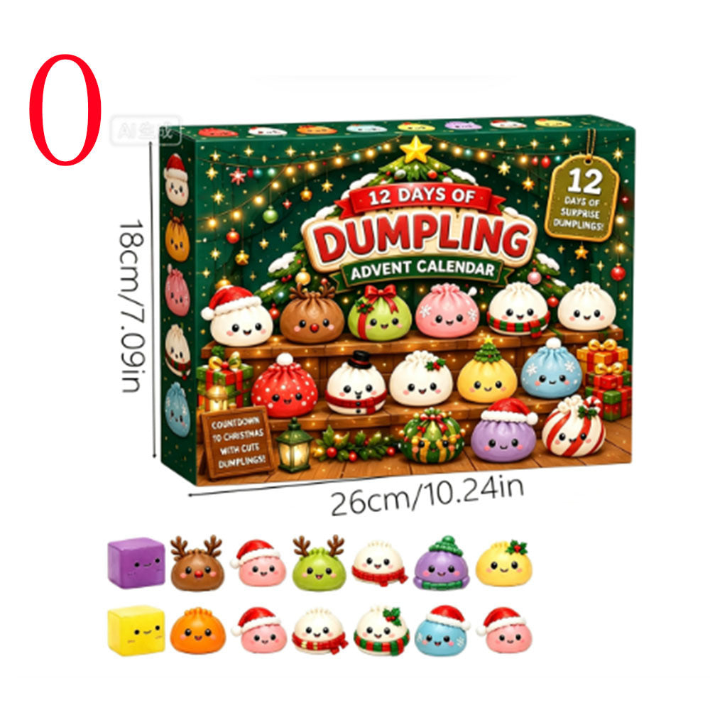 Christmas Countdown Calendar Squishy Toy Set