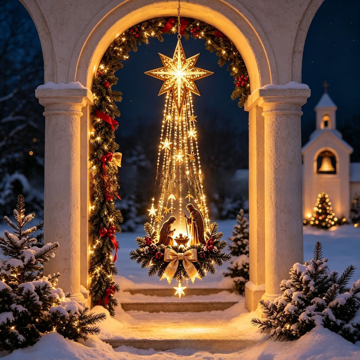Hanging LED Christmas Light Decoration