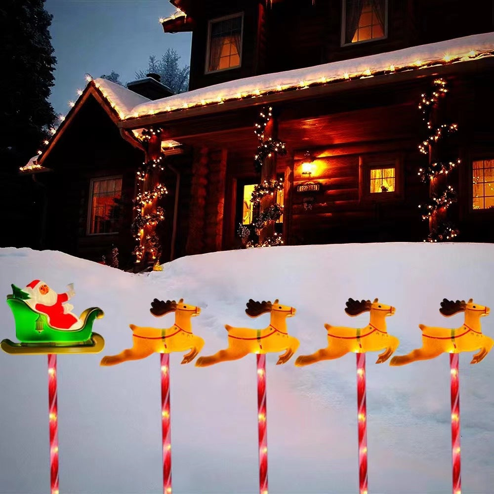 Christmas Decorative Ground Lamp with Solar/Battery Option
