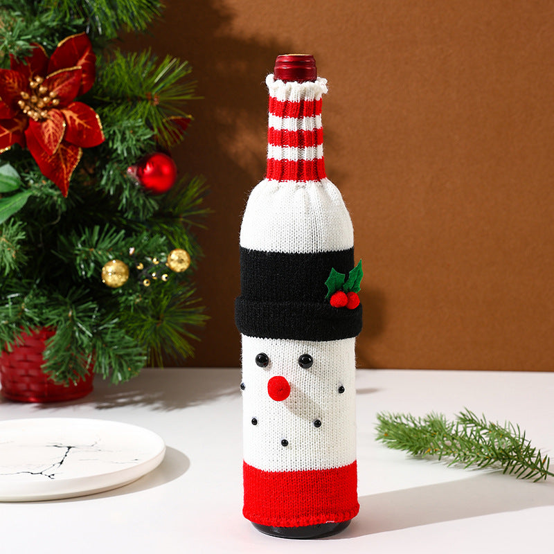 Christmas Decorative Bottle Sleeve Knitted