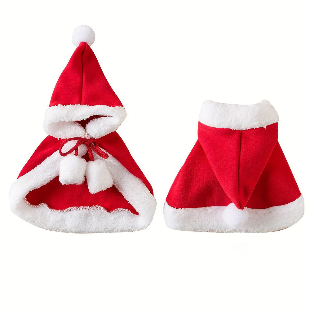 Pet Christmas Party Dog Cloak Pet Cat Hat Shawl suit