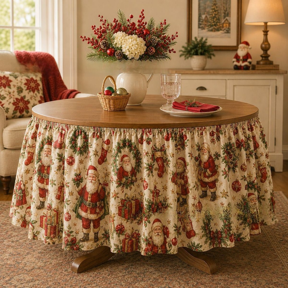 Christmas table skirt