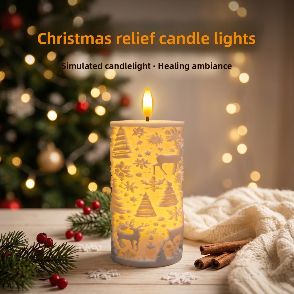 Christmas Resin LED Decorative Candle Light