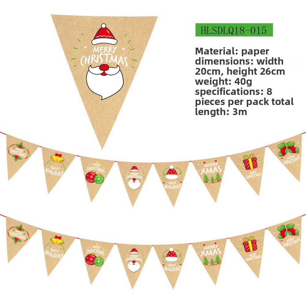 Christmas Decorative Paper Flags and Pennants