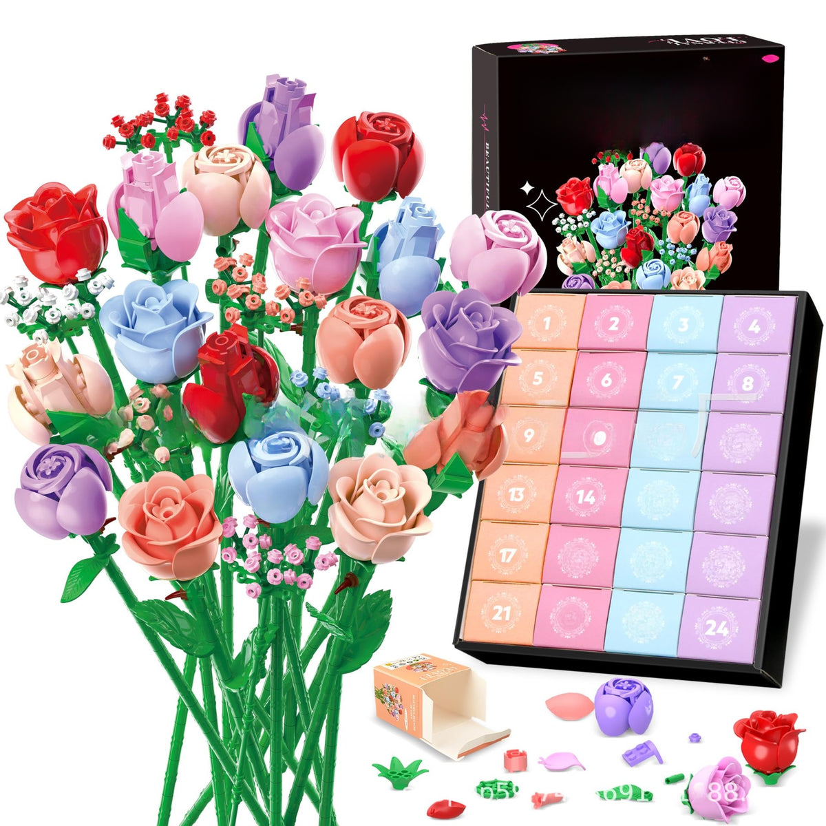 Flower Bouquet Christmas Building Blocks