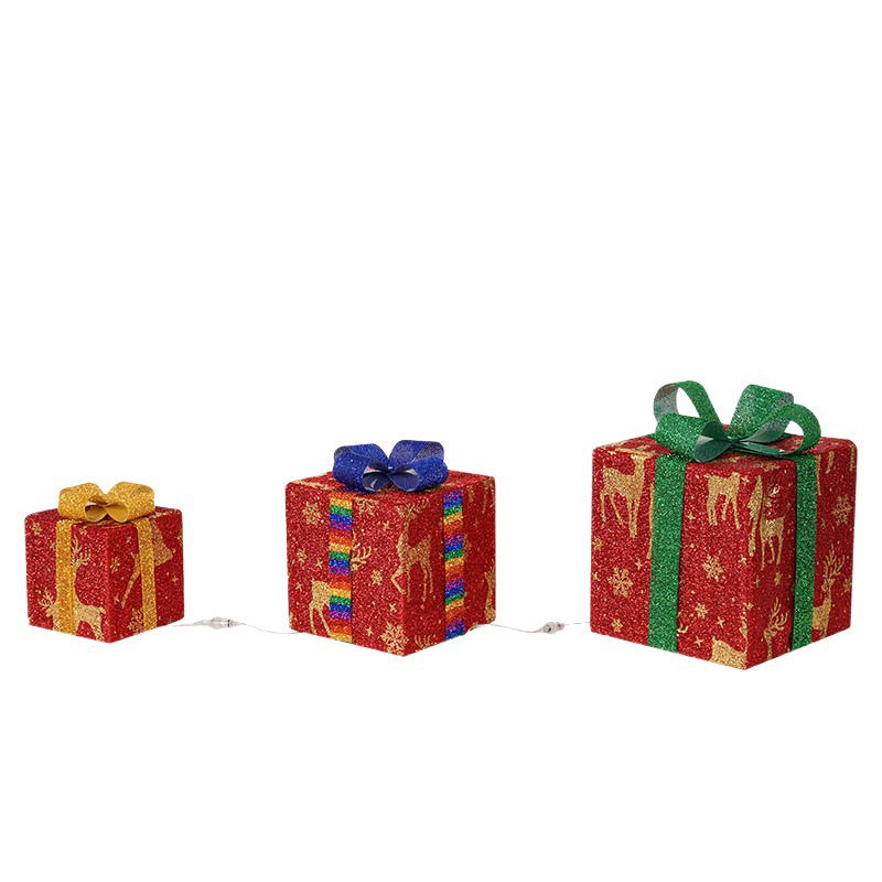 Christmas Gift Box Color Light Decor
