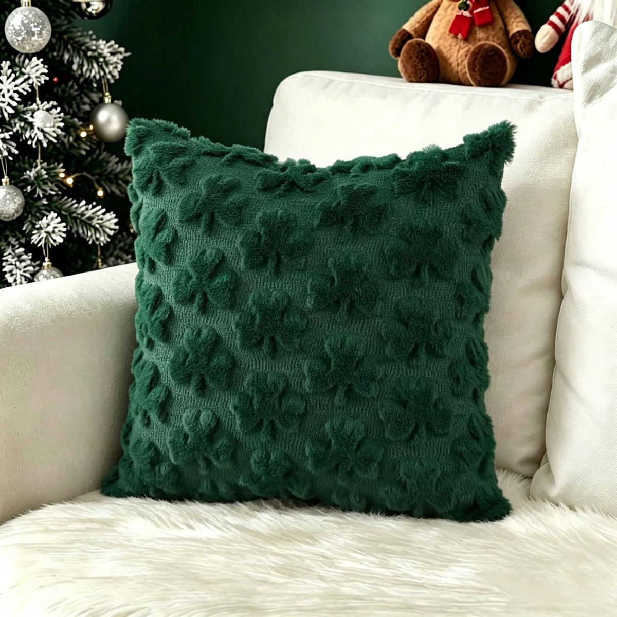 Christmas Themed Retro Cushion Cover