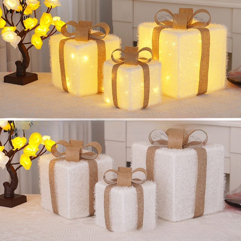 Christmas Gift Box Light Three-Piece Set
