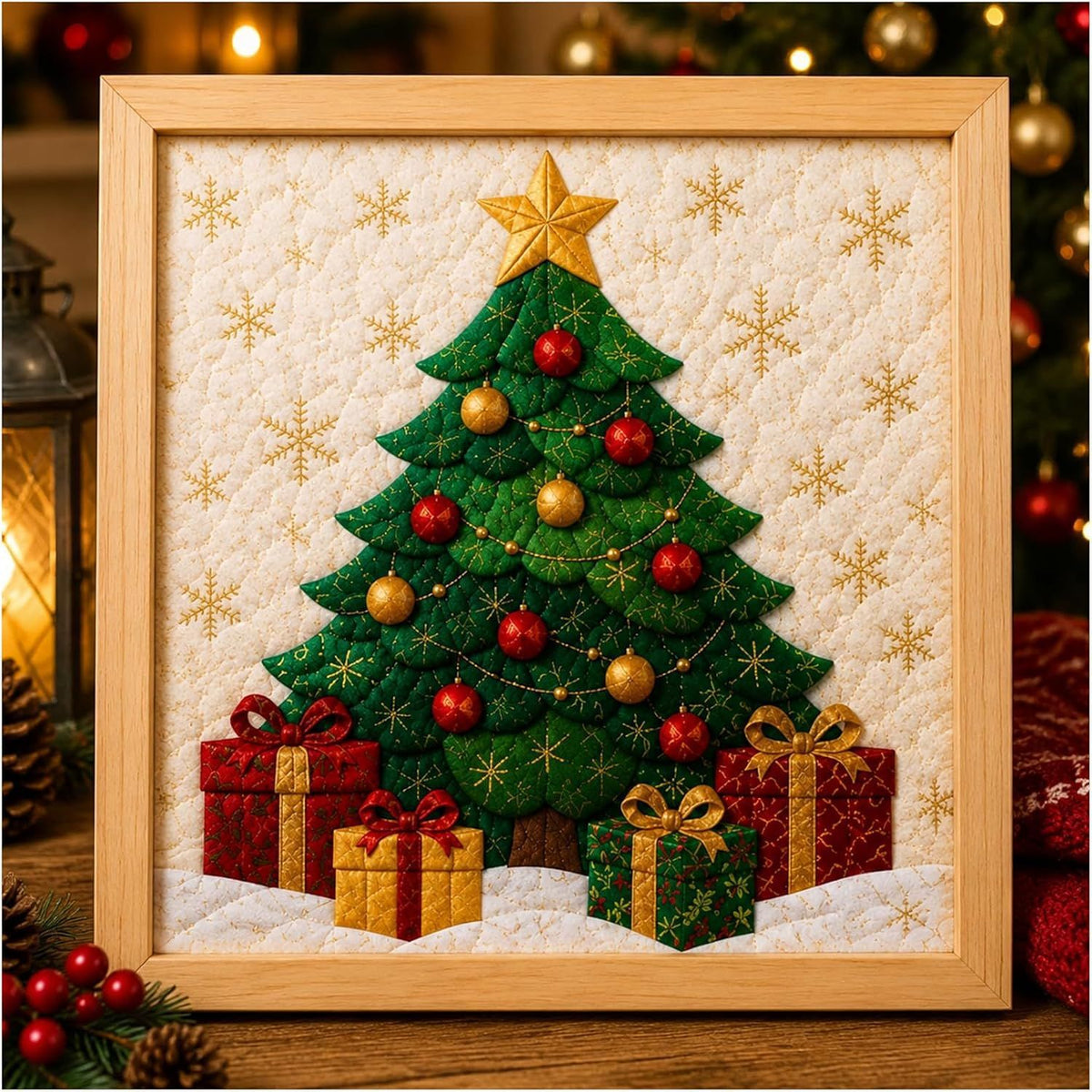 DIY Christmas Fabric Art Painting Kit Creative Patchwork Craft Set