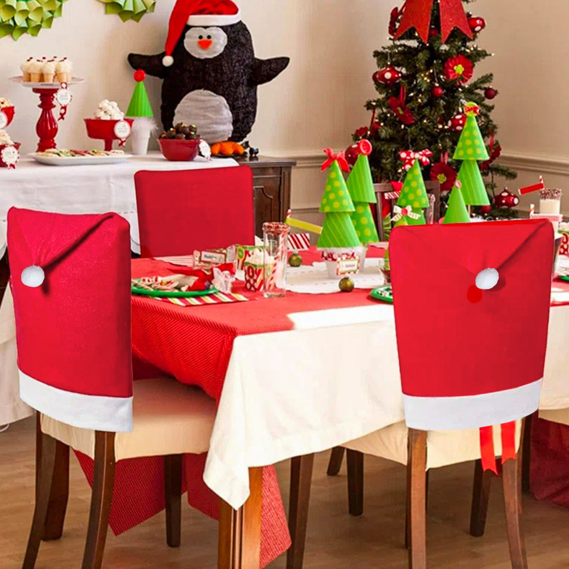 Non-woven fabric Christmas chair cover