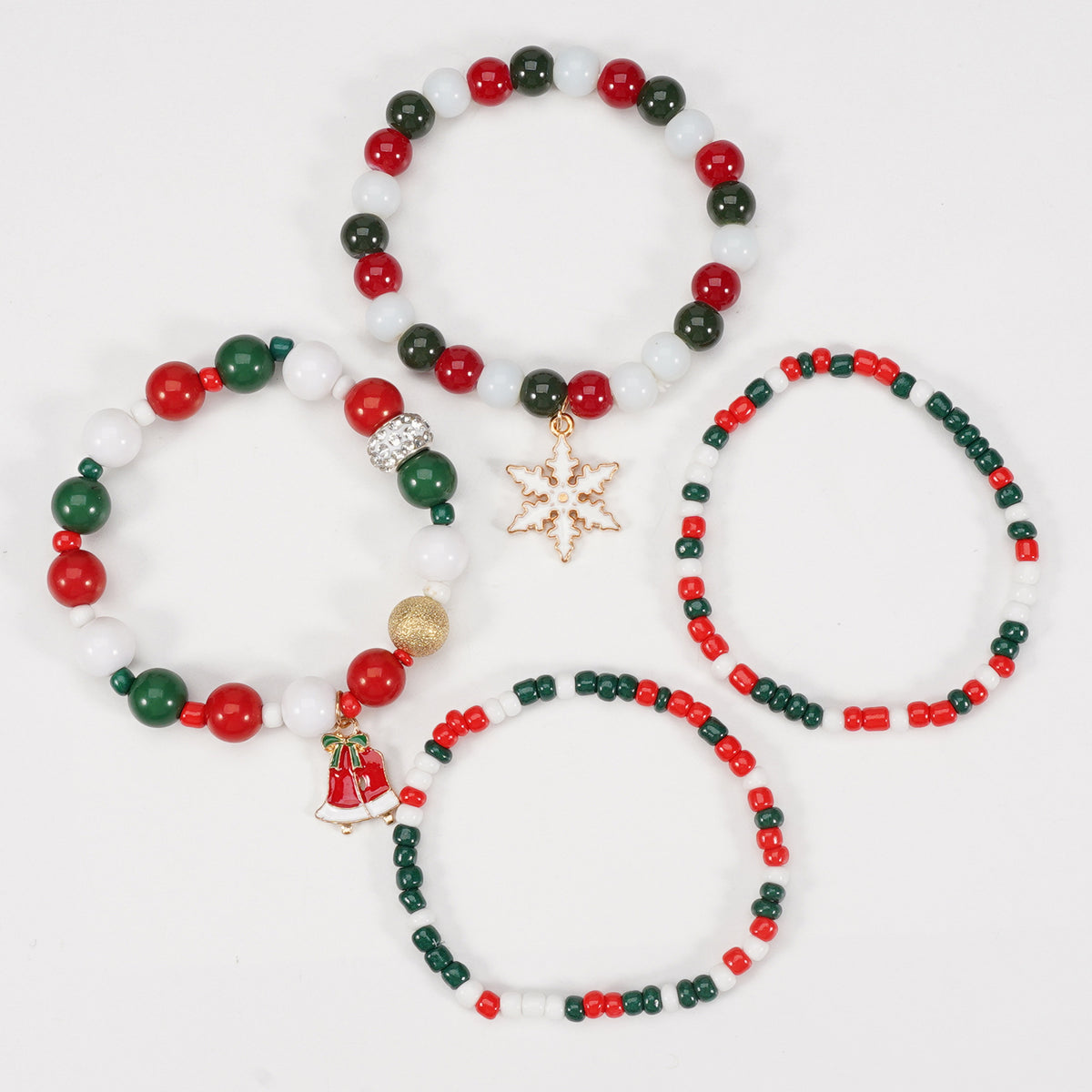 Christmas Elastic Bracelet with Holiday Charms