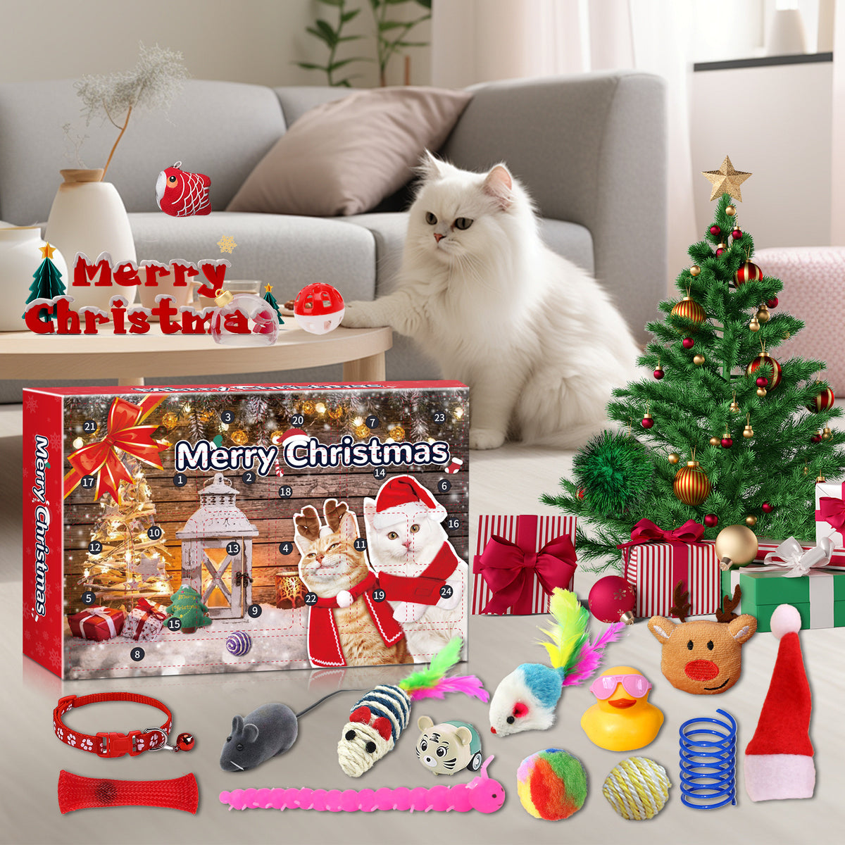 Christmas Advent Calendar Rubber Duck Toy Set