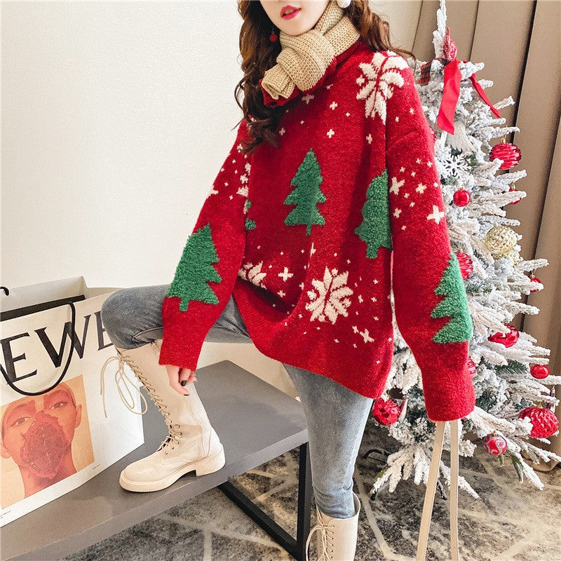 Thickened Christmas Womens Sweater