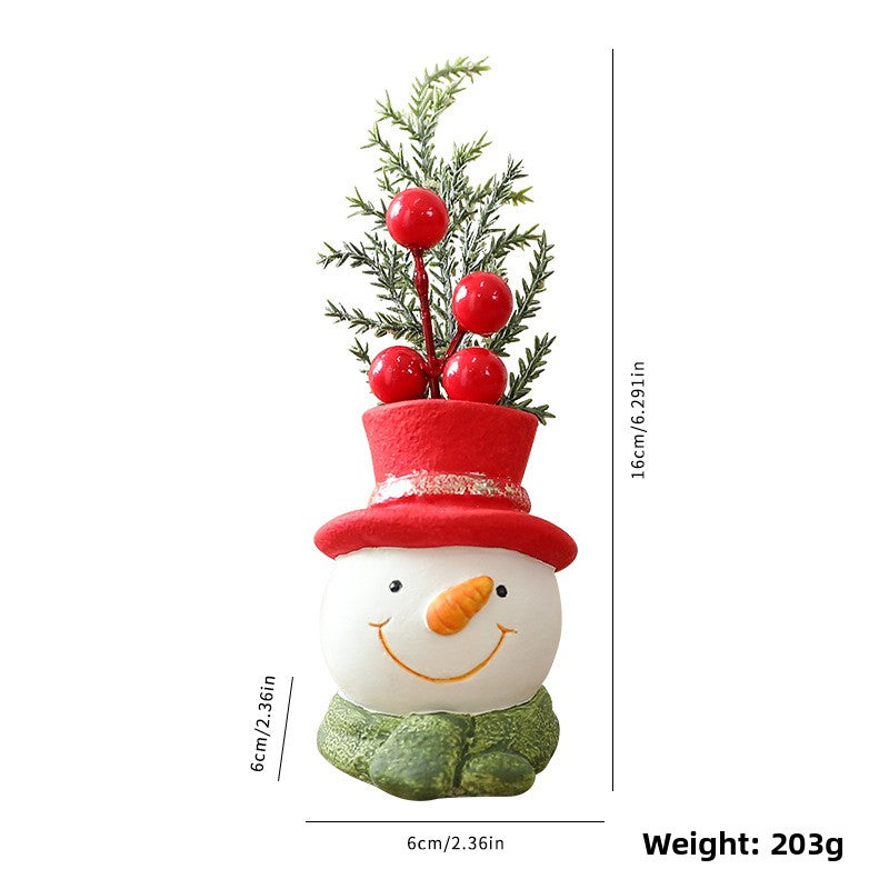 Resin Christmas Gnome Doll Santa Snowman Decoration Ornament