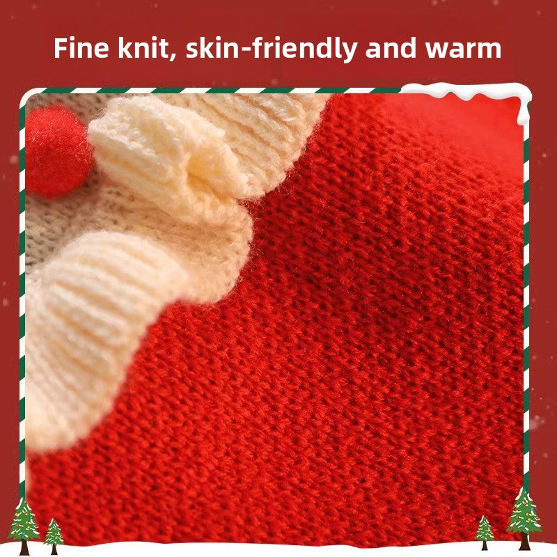 Christmas Pet Cat Sweater Winter Warm Anti-Hair