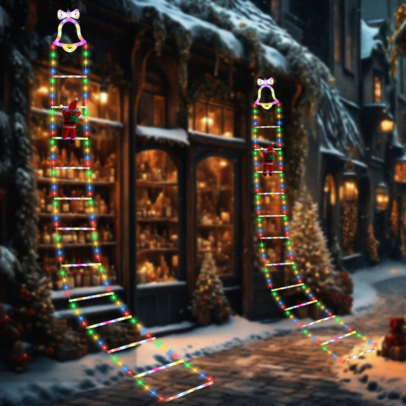 Santa LED Ladder Light for Christmas Tree Decoration
