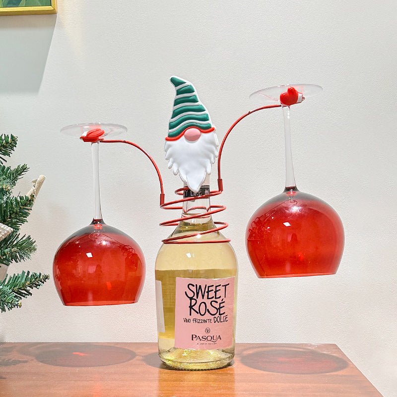 Santa Claus wine rack