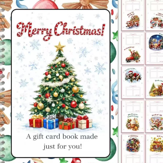 Holographic Christmas Gift Card Booklet