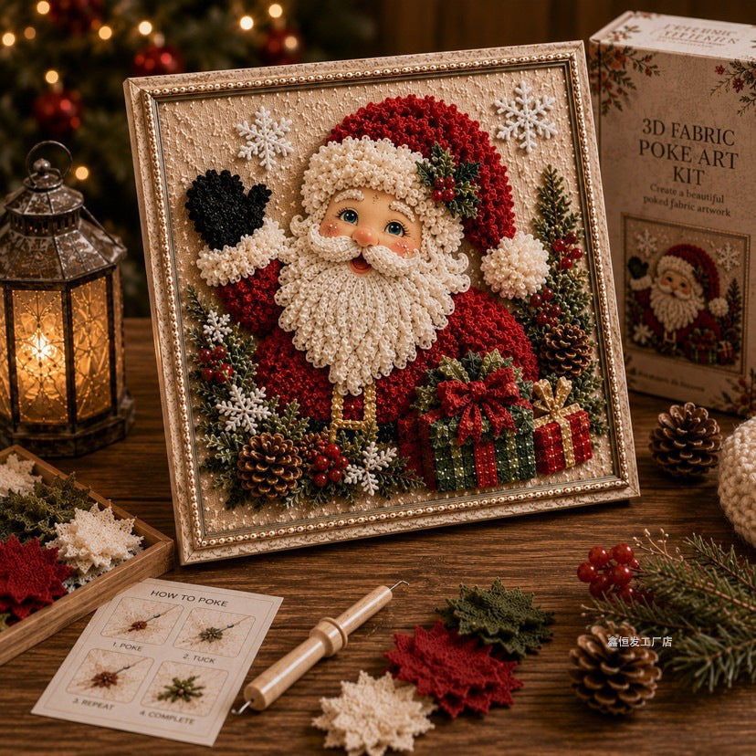 Christmas Fabric Poke Art Craft Kit