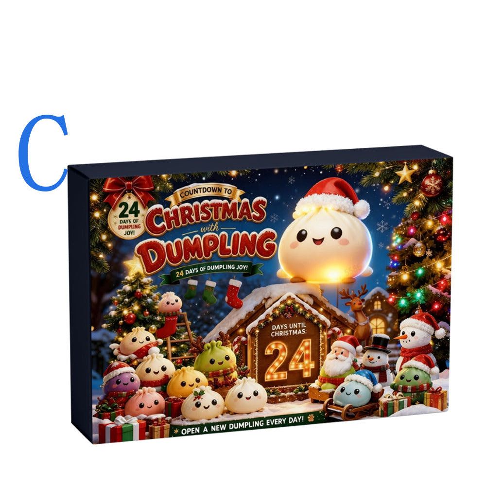 Christmas Countdown Calendar Squishy Toy Set