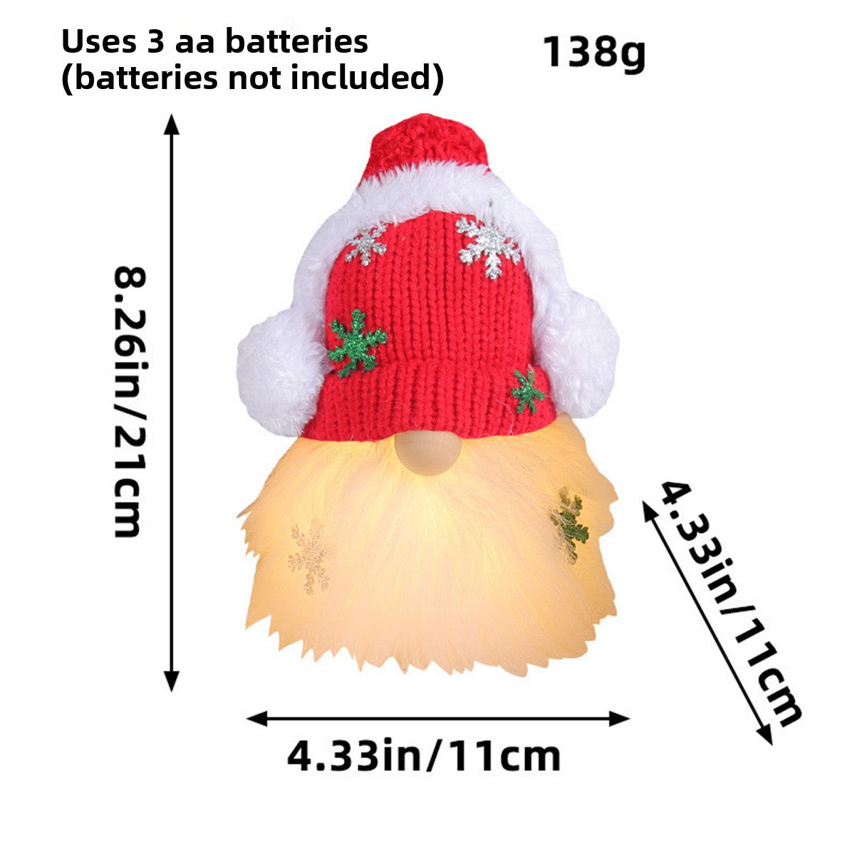 Christmas Lighted Doll Ornament