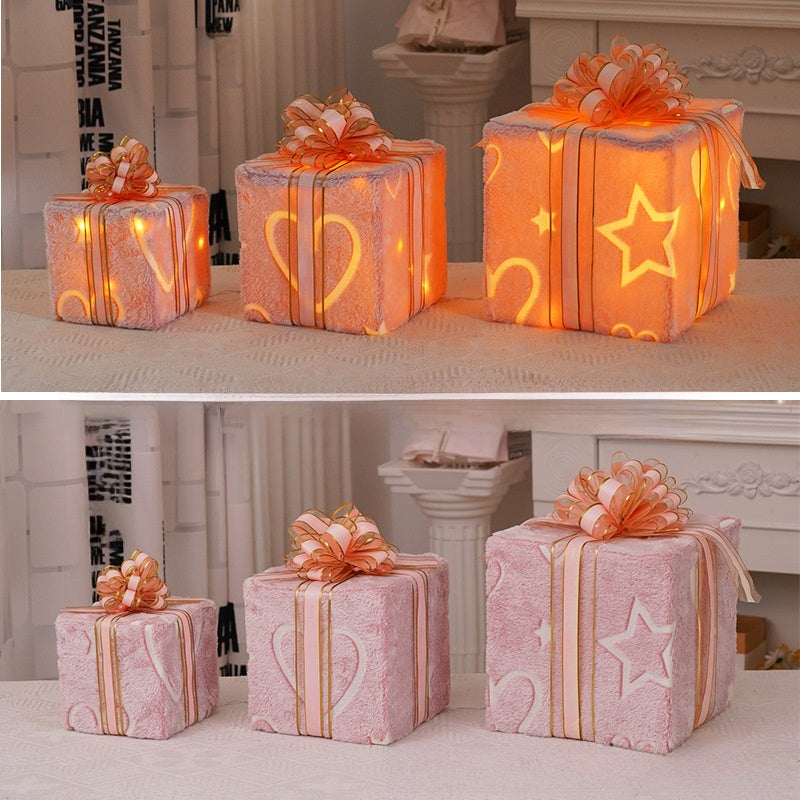 Christmas Gift Box Light Three-Piece Set