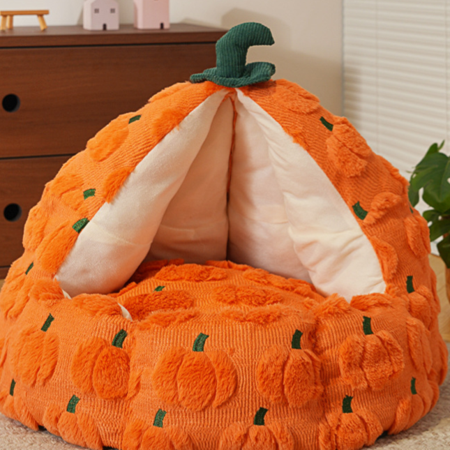 Pumpkin Christmas three-dimensional cute fun pet nest