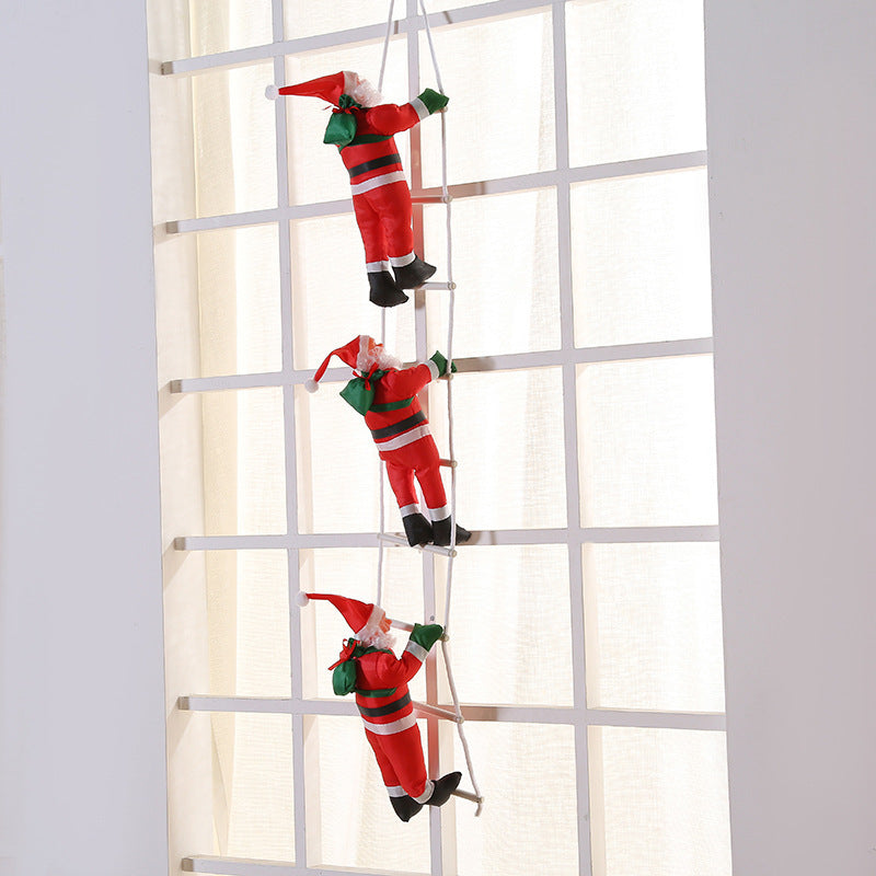 Santa Claus Climbing Rope Christmas Decoration