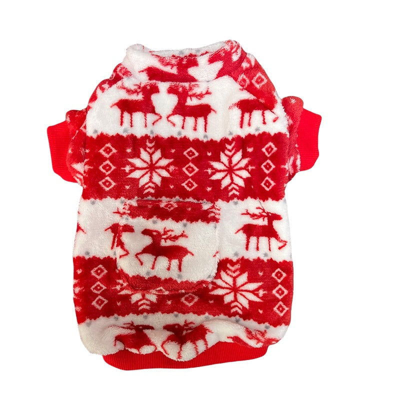 Christmas Double-Sided Fleece Dog Sweater
