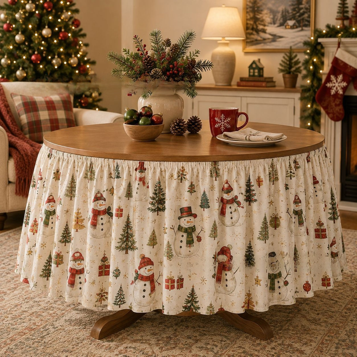 Christmas table skirt