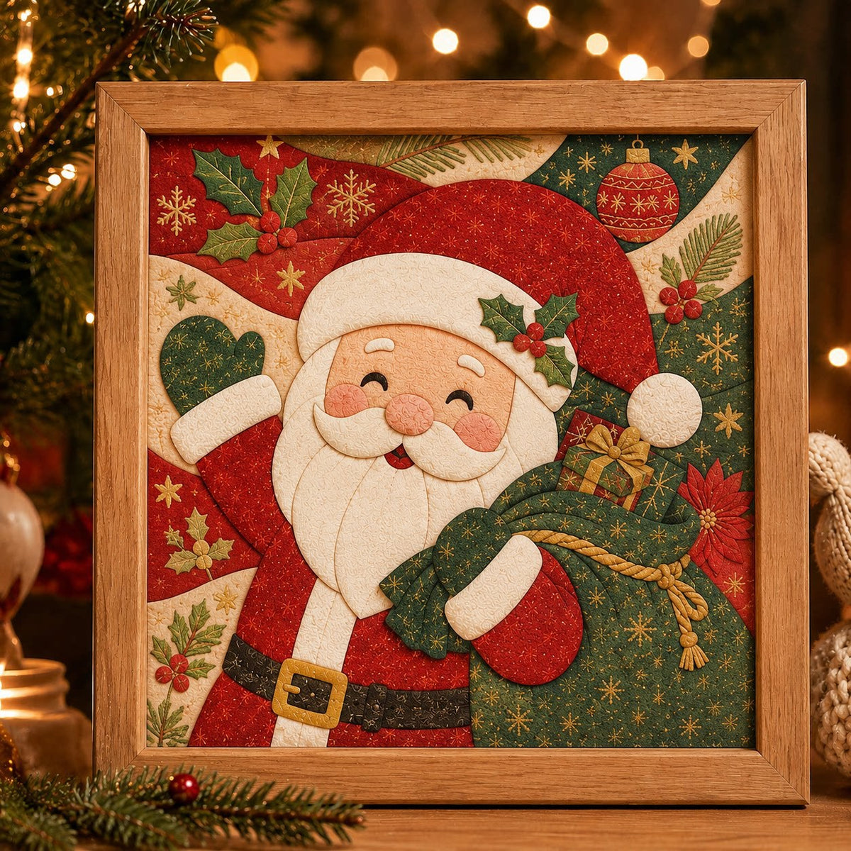 DIY Christmas Fabric Art Painting Kit Creative Patchwork Craft Set