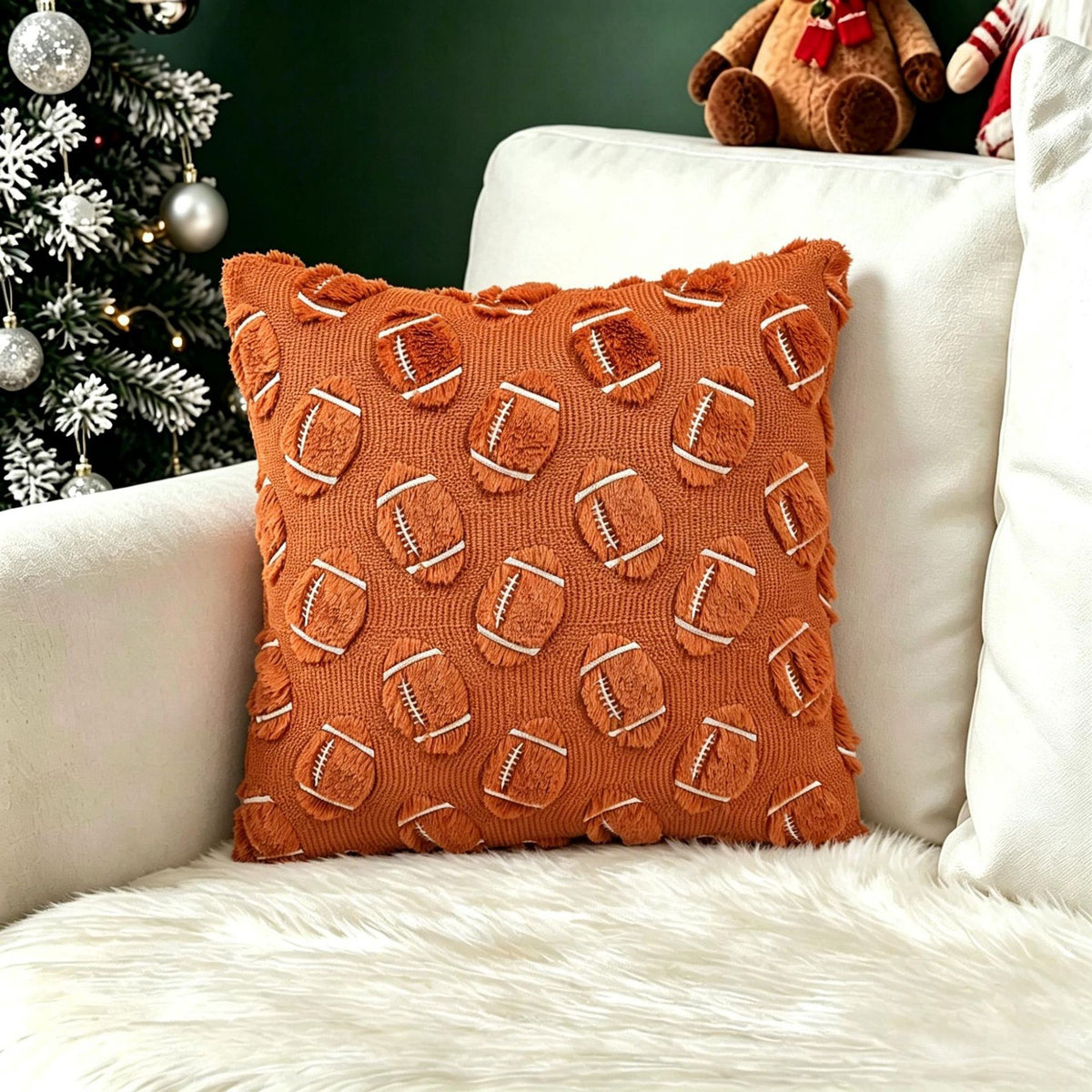 Christmas Themed Retro Cushion Cover