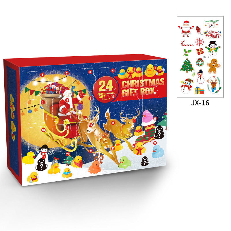 Christmas Advent Calendar Rubber Duck Toy Set