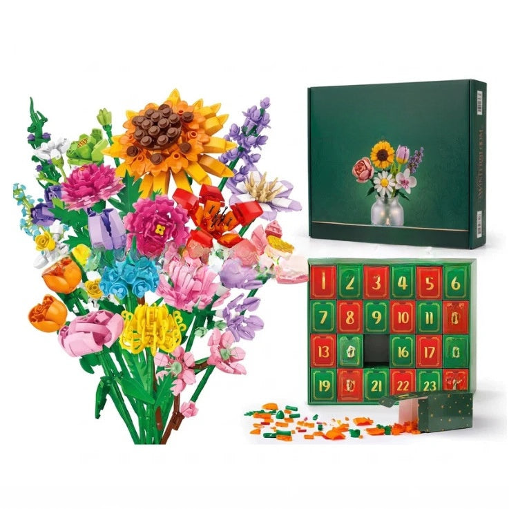 Bouquet building blocks Christmas blind box puzzle