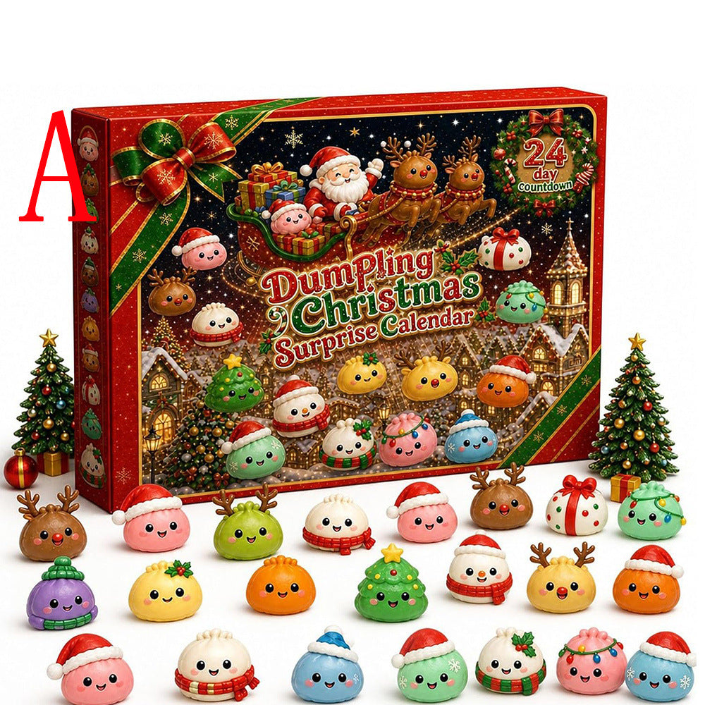 Christmas Countdown Calendar Squishy Toy Set