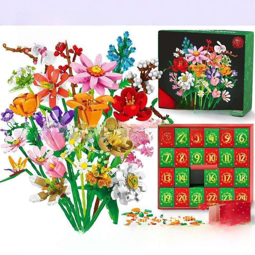 Bouquet building blocks Christmas blind box puzzle