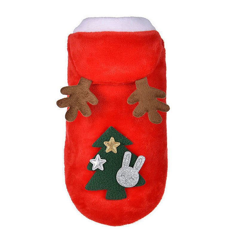 Flannel Pet Clothes for Christmas and Winter