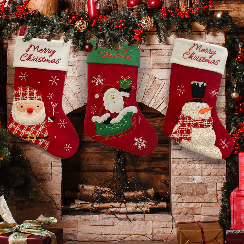 Cartoon Christmas Stockings Gift Bag