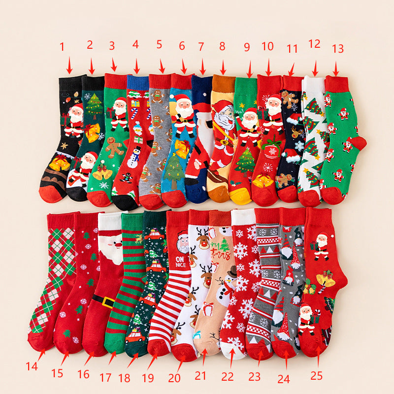 Christmas Socks Gift Set – 12-Piece Box or Advent Calendar